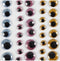 Wiebelogen - Plastic - Wit, Zwart - 0,08+0,1+0,12+0,15cm - 54 Stuks