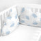 Wiegbeschermer HappyFriday Basic Kids Clouds Blauw 60 x 40 cm