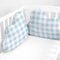 Wiegbeschermer HappyFriday Basic Kids Vichy Blauw 60 x 40 cm