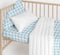 Wiegbeschermer HappyFriday Basic Kids Vichy Blauw 60 x 40 cm