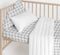 Wiegbeschermer HappyFriday Basic Kids Vichy Grijs 60 x 40 cm