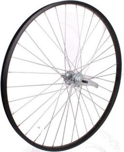 Wiel achter 28x1 5/8x1 3/8 KT remnaaf, zwarte aluminium velg