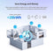 WiFi Connected Switch met energieverbruiksmeting, 16A/4000W High Power Wireless Switch, Wattmeter Compatibel met Amazon Alexa/Google Home, LCD-scherm