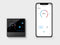 WiFi Wandschakelaar (2 groepen), Draadloze Schakelaar, Draadloze Huisautomatiseringsthermostaat, Applicatiecontrole, Slimme Scene, Compatibel met Alexa/Google Home