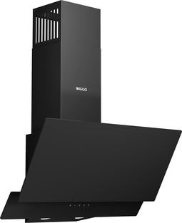 Wiggo WE-A642G(B)- Schuine Afzuigkap - 60cm - Zwart Glas