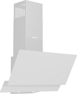 Wiggo WE-A642G(W) - Schuine Afzuigkap - 60cm - Wit Glas