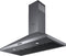 Wiggo WE-A930P(G) - Wandschouw Afzuigkap - 90cm - Grijs