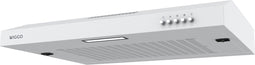 Wiggo WE-C630V(W) - Onderbouw Afzuigkap - 60 cm - 200 m³/h - LED - klasse B - 5 jaar garantie - Wit