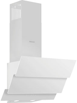 Wiggo WE-D533G(W)- Schuine Afzuigkap - 50cm - Wit Triple Glas