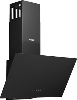 Wiggo - WE-D931G(B) - Schuine - Afzuigkap - 90 cm - 405 m³/h - LED - Energieklasse D - 5 jaar garantie - Zwart Glas