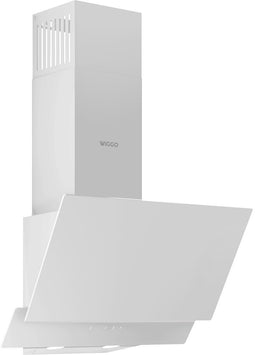 Wiggo WE-E523G(W) - Schuine Afzuigkap - 50 cm - Wit Dubbel Glas - LED verlichting - Touch Control