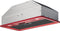 Wiggo WE-E573R(RB) - Inbouw Afzuigkap - 60 cm - Rood