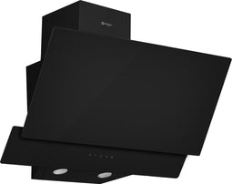 Wiggo WE-E623G(B) - Schuine Afzuigkap - 60cm - Zwart Dubbel Glas