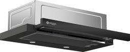 Wiggo WE-E632ER(B) Vlakscherm Afzuigkap - Zwart - 60 cm