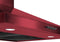 Wiggo WE-E643R(RB) - Wandschouw Afzuigkap - 60cm - Rood