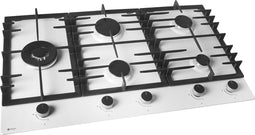 Wiggo WH-G934RR(W) - Inbouw gaskookplaat - 5 kookzones - 90cm - 5 jaar garantie - Wit