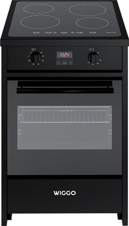 Wiggo WIO-E621A(BB) - Freestanding - Induction - Elektrische Oven - 60cm - Zwart
