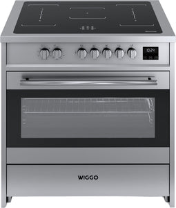 Wiggo WIO-E921A(XX) - Freestanding - Induction - Elektrische Oven - 90cm - 8 Function - 121 Liter - 3000 W - Inox