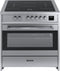 Wiggo WIO-E921A(XX) - Freestanding - Induction - Elektrische Oven - 90cm - 8 Function - 121 Liter - 3000 W - Inox