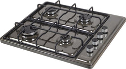 Wiggo WK-GV804T - Vrijstaande gaskookplaat - 60 cm - Titanium