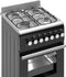 Wiggo WO-E505R(BX) - Serie 5 - 50 cm - Gasfornuis met oven - Zwart Rvs