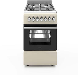 Wiggo WO-E505R(CX) - Serie 5 - 50 cm - Gasfornuis - Créme Rvs