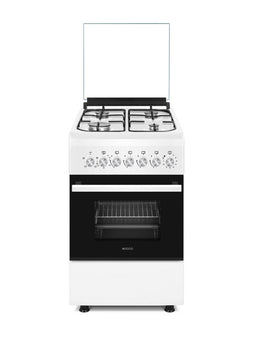 Wiggo WO-E505R(WW) - Serie 5 - 50 cm - Gasfornuis met oven - Wit