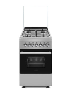 Wiggo WO-E505R(XX) - Serie 5 - 50 cm - Gasfornuis met oven - Rvs
