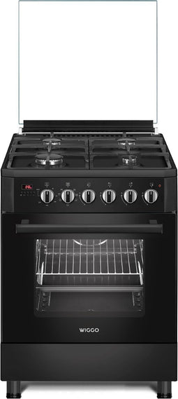 Wiggo WO-E609R(BB) - Serie 9 - 60 cm - Gasfornuis - Zwart
