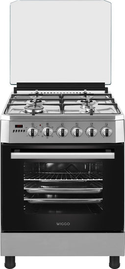 Wiggo WO-E609R(XX) - Serie 9 - 60 cm - Gasfornuis - Rvs