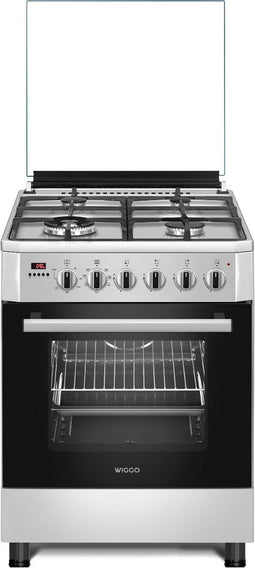 Wiggo WO-E639R(XX) - Serie 9 - 60 cm - Gasfornuis - Wok - Rvs