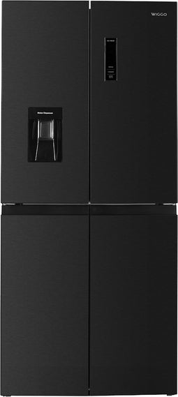 Wiggo WR-MD18(DX) - Amerikaanse Koelkast - No Frost - Water Dispenser - Met Display - Super Freeze - 419 Liter - 5 jaar garantie - Zwart