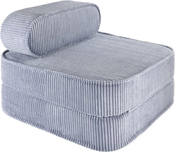Wigiwama Corduroy Flip Chair / Slaapfauteuil - 65x60x25cm - Blueberry Blue