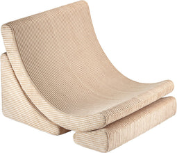 Wigiwama Corduroy Moon Chair / Fauteuil - 80x65x55cm - Brown Sugar