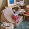 Wigiwama Corduroy Moon Chair / Fauteuil - 80x65x55cm - Brown Sugar