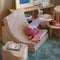 Wigiwama Corduroy Moon Chair / Fauteuil - 80x65x55cm - Brown Sugar