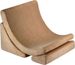 Wigiwama Corduroy Moon Chair / Fauteuil - 80x65x55cm - Toffee