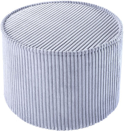 Wigiwama Corduroy Pouffe / Poef - Ø40x25cm - Blueberry Blue