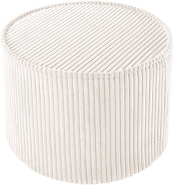 Wigiwama Corduroy Pouffe / Poef - Ø40x25cm - Marshmallow
