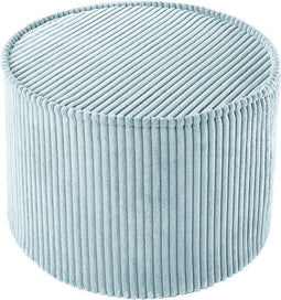 Wigiwama Corduroy Pouffe / Poef - Ø40x25cm - Peppermint Green