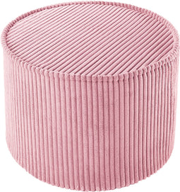 Wigiwama Corduroy Pouffe / Poef - Ø40x25cm - Pink Mousse