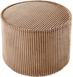 Wigiwama Corduroy Pouffe / Poef - Ø40x25cm - Toffee