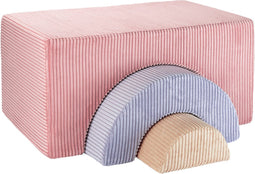 Wigiwama Corduroy Rainbow Playset / Speelset - 75x49x37cm - Pink Mousse