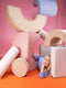 Wigiwama Corduroy Rainbow Playset / Speelset - 75x49x37cm - Pink Mousse