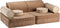 Wigiwama Corduroy Settee - 136x78x46cm - Toffee
