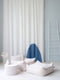 Wigiwama Corduroy Square Ottoman / Poef - 80x70x50cm - Marshmallow