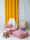 Wigiwama Corduroy Square Ottoman / Poef - 80x70x50cm - Pink Mousse