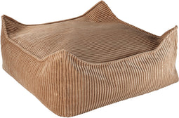 Wigiwama Corduroy Square Ottoman / Poef - 80x70x50cm - Toffee