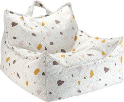 Wigiwama Teddy Beanbag Chair / Zitzak - 80x70x50cm - Terrazzo Marble