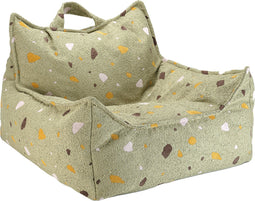 Wigiwama Teddy Beanbag Chair / Zitzak - 80x70x50cm - Terrazzo Moss